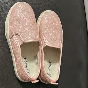 Cat & Jack Sparkly Pink Kids Sneakers Size 13